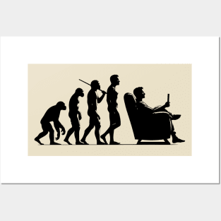 Human Evolution From Caveman to Couch Posters and Art